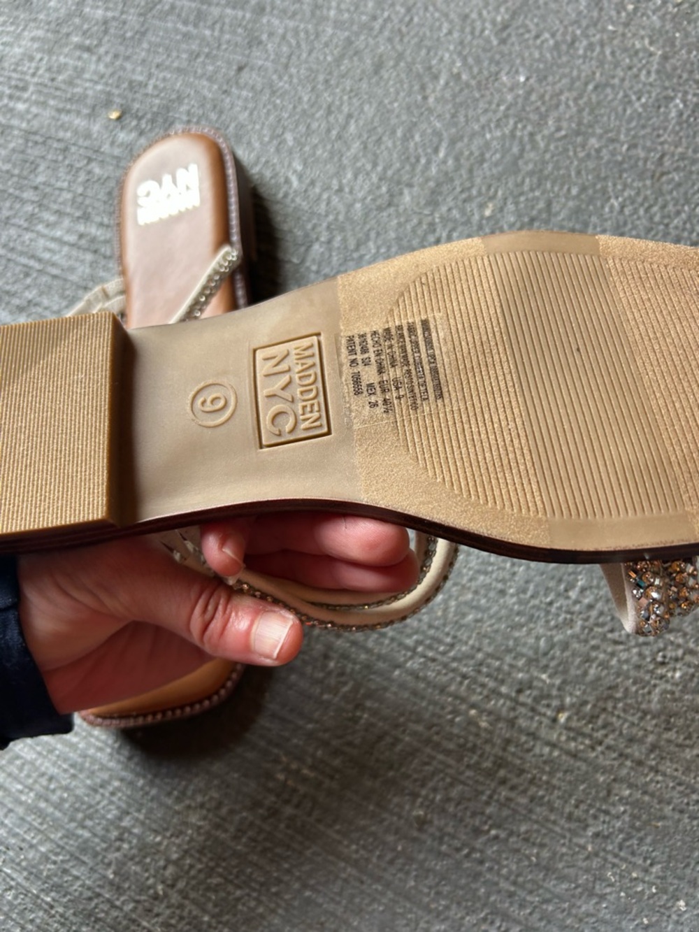 Steve Madden Silver Crystal Strappy Sandals - Picture 9 of 9